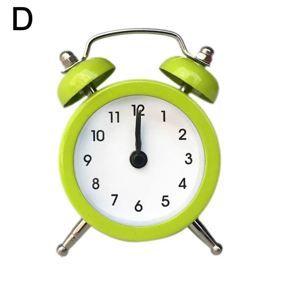Retro Loud Alarm Clock Double Bell Mechanical Key Wound Silent Decor Clocks Home Bedside Pointer Night Light Clock Clock Al L8S2