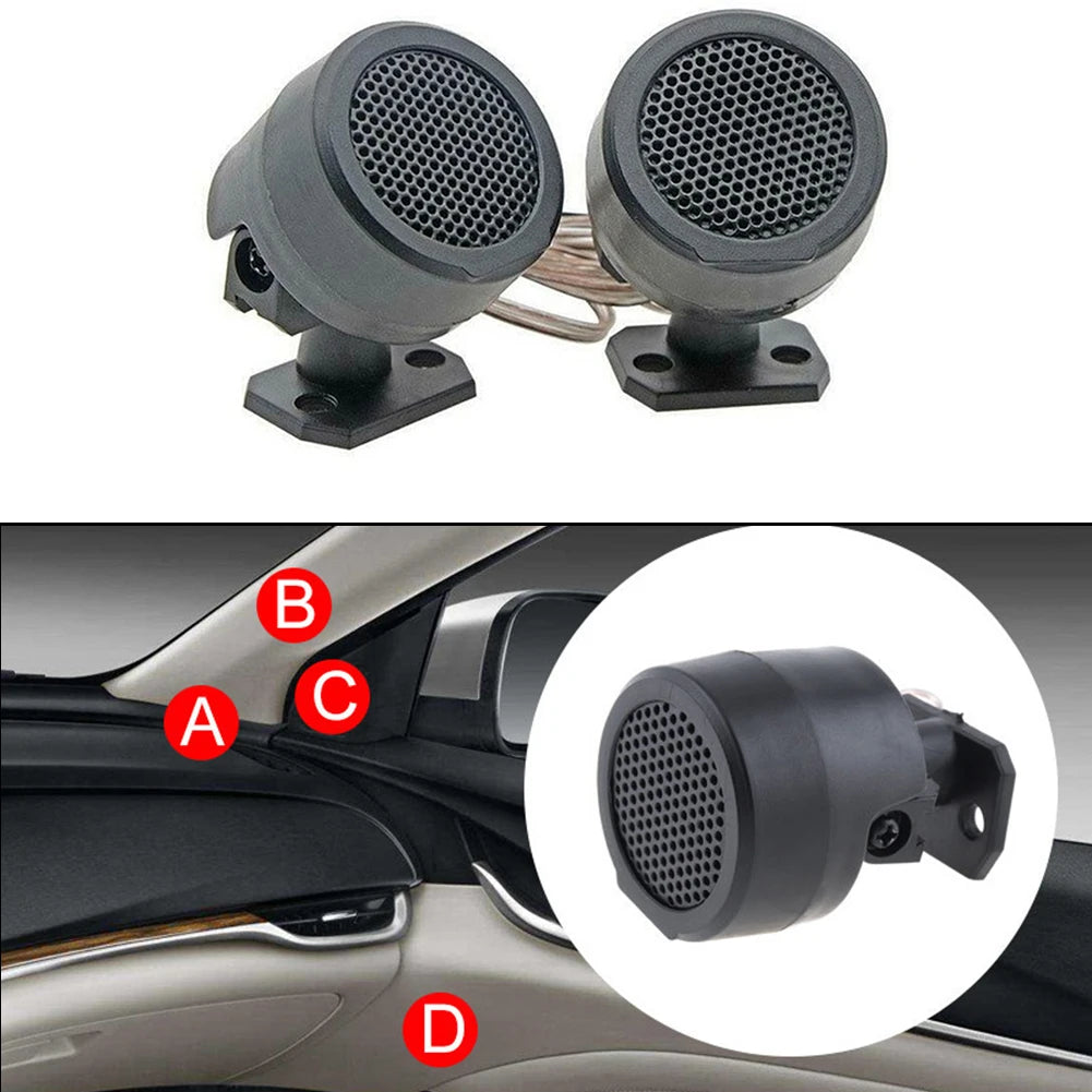 1 Pair Tweeter Speakers 500W Dome Loudspeakers 12V Mini Stereo Speaker For Car Audio System Accessories