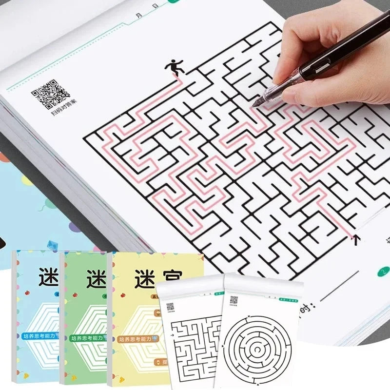 Kid's Maze Game Book Intellectual Development Educational Early Learning Toys Student Concentration Training Book Kids Gifts