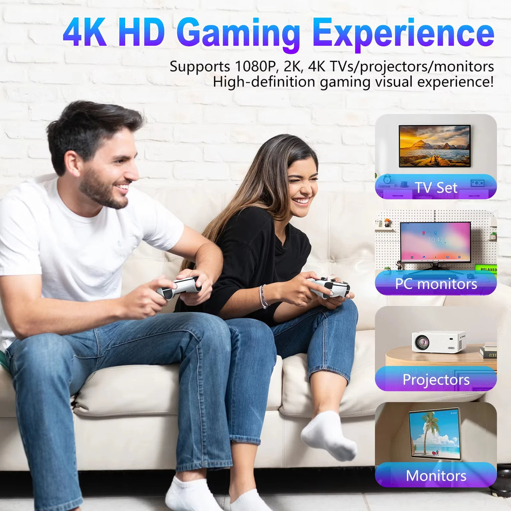 4K TV Game Stick M15 Video Game Console 64G Built in 20000 Games Wireless Controller Gamepad Retro Handheld Game Console