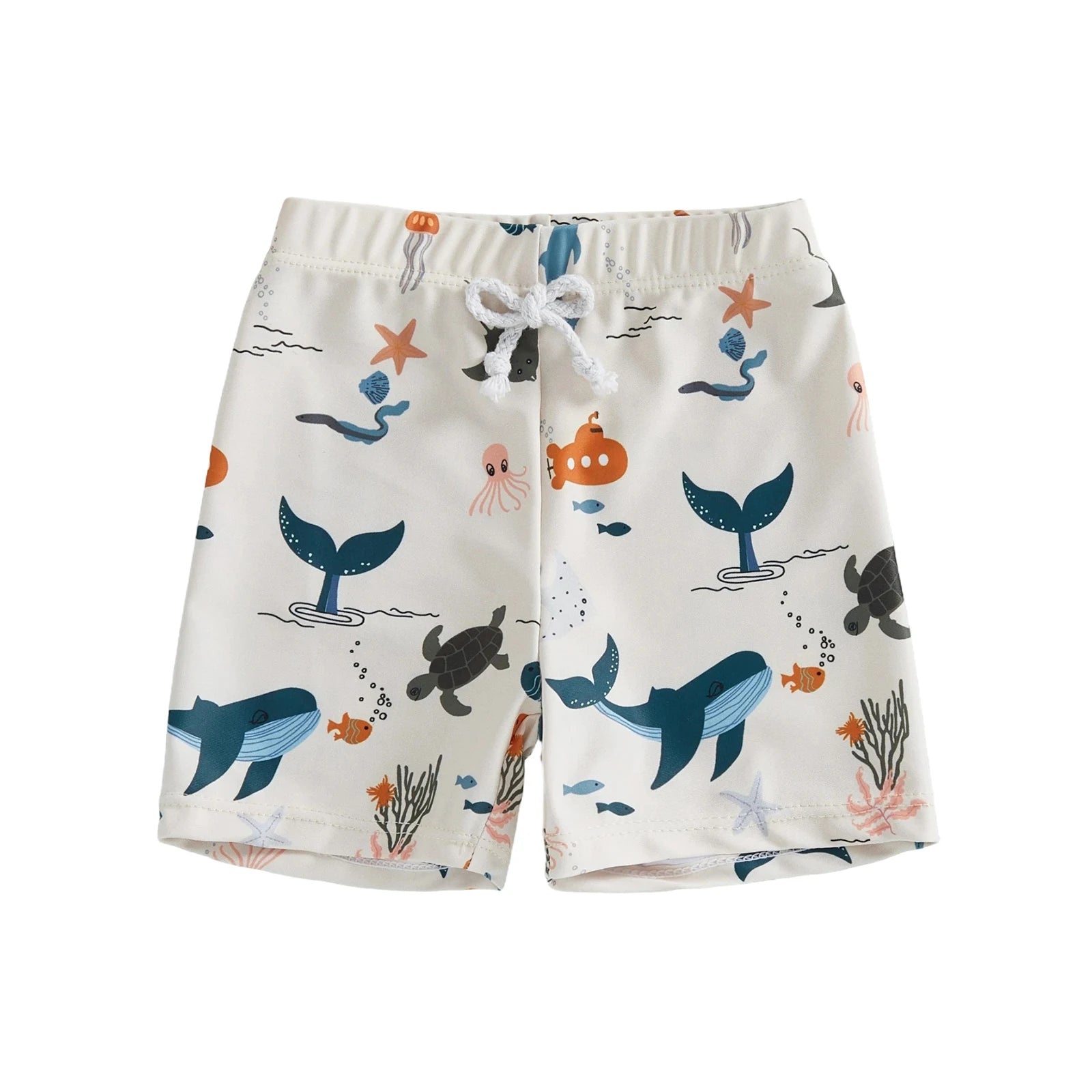 Toddler Kids Baby Boys Summer Swim Trunks Crab Octopus Print Quick Dry Swim Board Shorts Swimwear Bathing Suits Beachwear