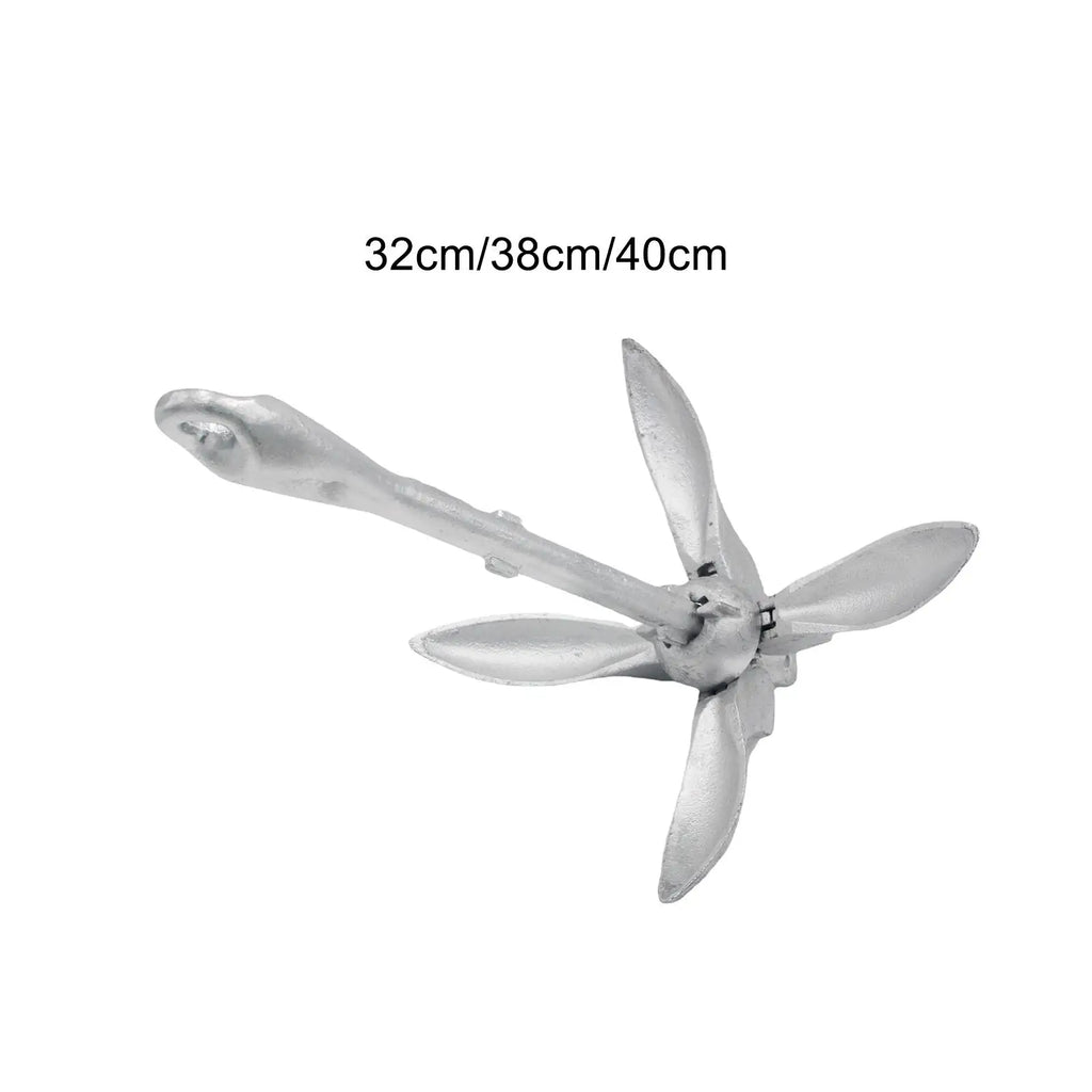Collapsible Boat Anchor Boating Accessories Carbon Steel Sturdy Gear for Canoes Small Watercrafts Waterski