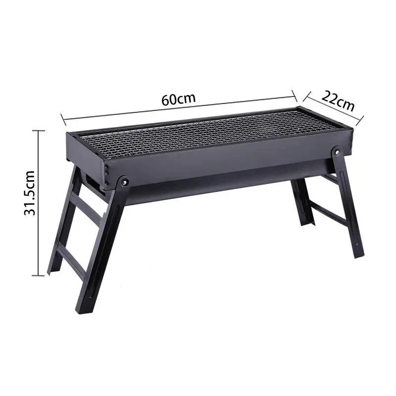 Large 60CM BBQ Barbecue Grill Folding Portable Charcoal Outdoor Camping Picnic Burner Foldable Charcoal Camping Barbecue Oven