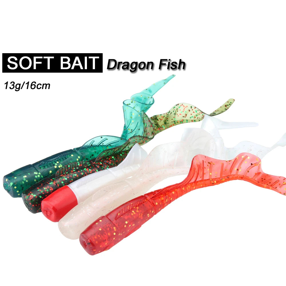 Spinpoler 16cm Soft Lure Grub Worm 3pcs Long Tail Grub Artificial Crank Big Bait Wobbler Swimbait For Bass Trout Crappie Pike