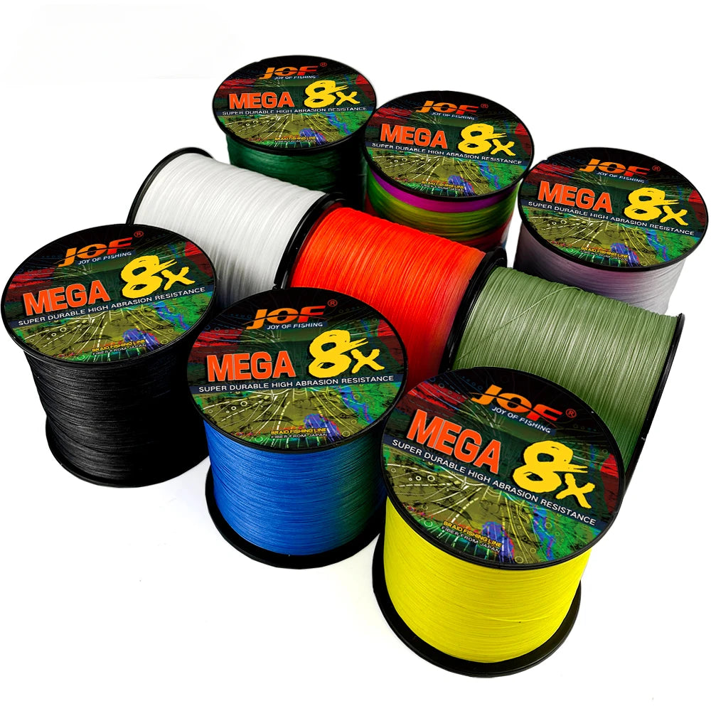 JOF Lure Braided Fishing Line 8 Strands 300M 500M Multifilament Fly PE Wire 18LB-78LB Strong Cord for Sea Bass Carp Accessories