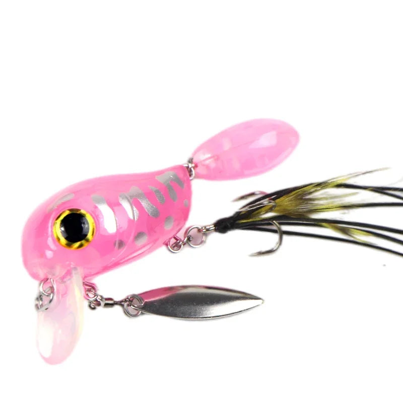 Crank Bait 8g 40mm Floating Minnow Fishing Lure Pesca Wobbler Rotating Sequins Stream Freshwater Bass Pike Trout Perch Hard Bait