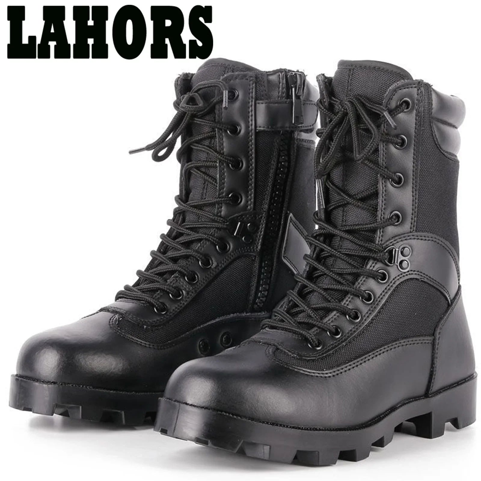 LAHORS® Leather Man Tactical Boots Sport Hiking Shoes Outdoor Ankle Desert Combat Boots Work Safety Shoes Botas Hombre