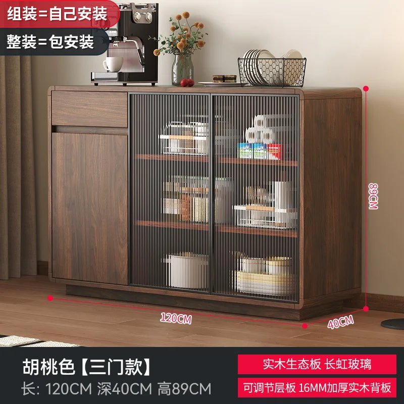 Wooden Vintage Display Cabinet Elegant Design Modern Glass Storage Cabinet Cute Drawer Woonkamer Kasten Living Room Furniture