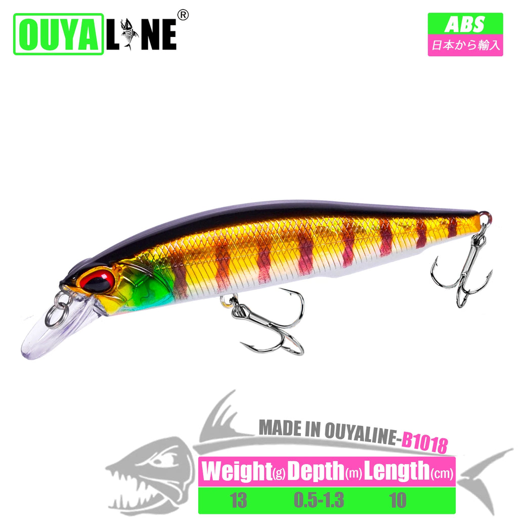 Fishing Lure Minnow Weights 13g 10cm Isca Artificial Depth 0.5-1.3m Bait Pesca Wobblers Pike Carp Fish Tackle Leurre Accessories