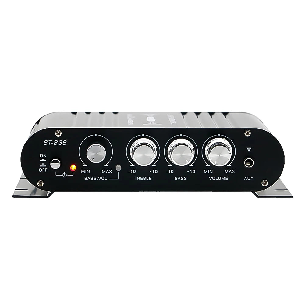 ST-838 Home Theater Amplifiers HiFi 2.1 Channel Power Amplifier Stereo Bass Sound Car Home Amp Media Player Subwoofer Amplifier