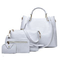 Women's Handbag 4-piece Set Women's Shoulder Bag Fashion Purse Vintage Leather Bag Large Capacity Handbag Inclined Shoulder Bag