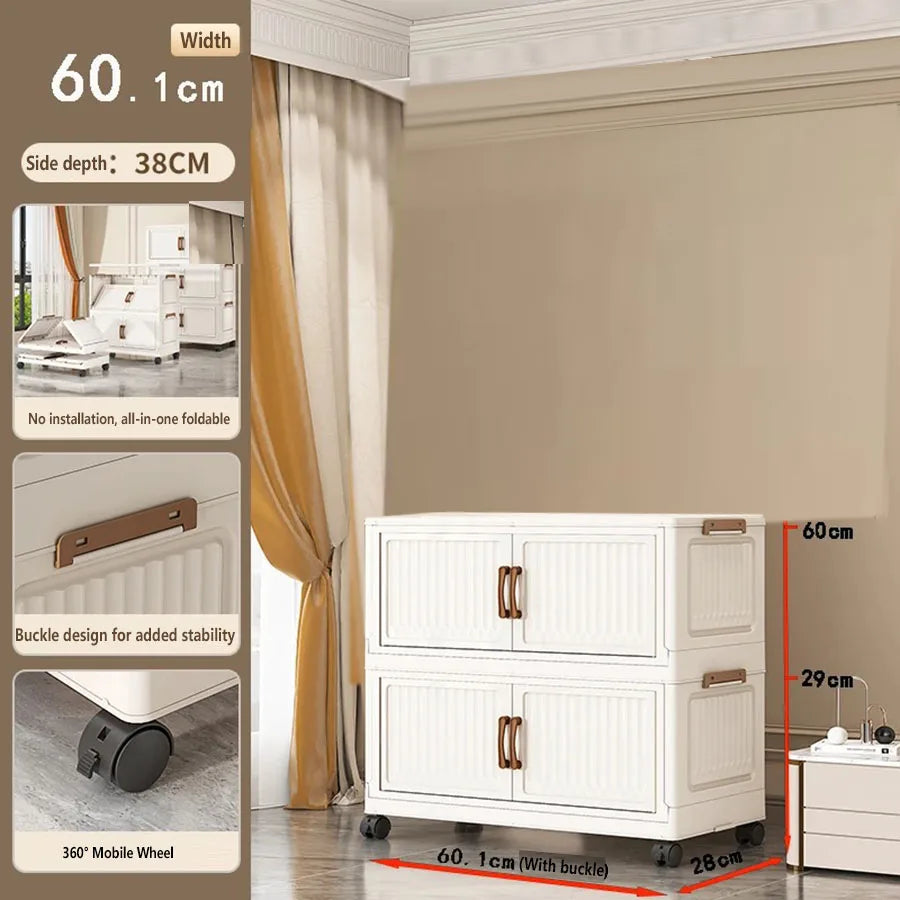 Home Bathroom Vanity Drawer Storage Cabinet Sundries Organizer for Bedroom Kitchen - Compact Utilitarian Furniture