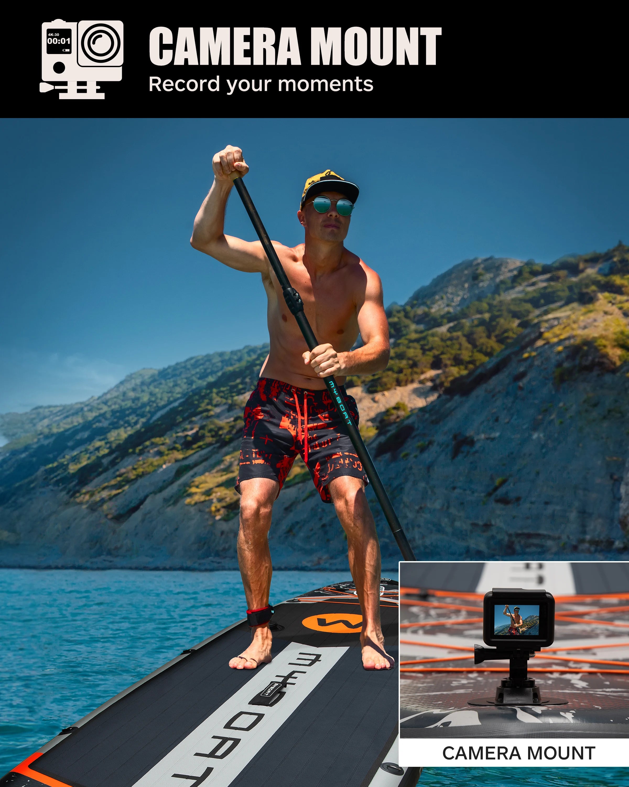 Myboat Waterproof  Extra Wide Inflatable Paddle Board 11'6''x35''x6''Adult Standing Style Aquatic Fishing With Accessories SUP