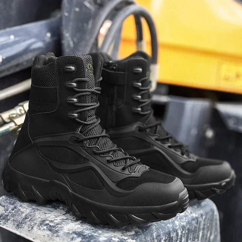 Men Climbing Shoes Tactical Boots High Quality Motorcycle Hunting Hiking Shoes Breathable Boot For Men Brand Motorcycle Shoes