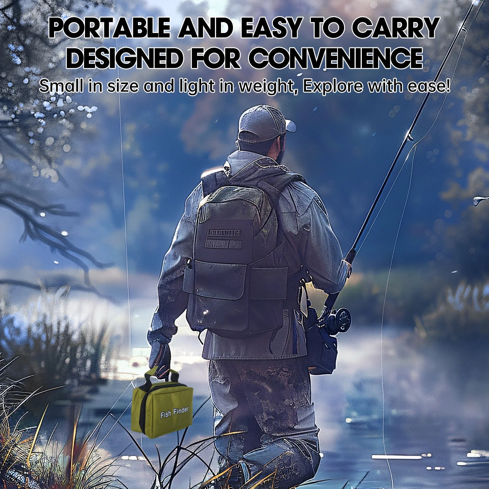 15m 4.3 Inch Visual Fish Finder Underwater IR Night Vision Fishing Camera With Depth Temperature Display