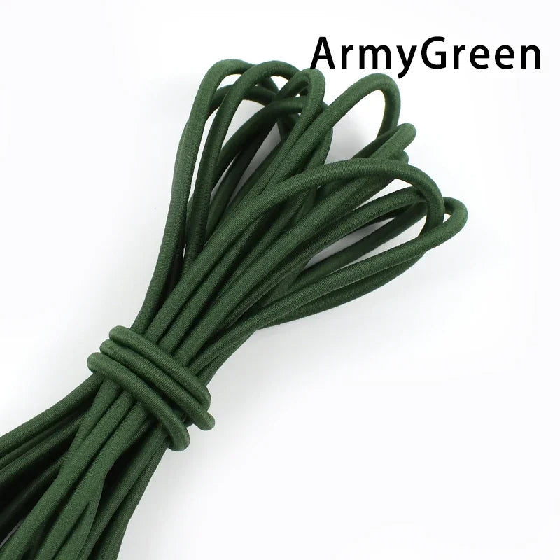 5/10Meters 4mm Elastic Bands for Hairband Sewing Stretch Rubber Tapes Rope Belt Spring String Cords DIY Clothes Accessories