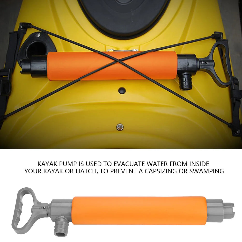 Floating Hand Bilge Pump for Kayak – Portable Manual Water Pump, Emergency Drain Tool for Boating, Canoe, Outdoor Survival