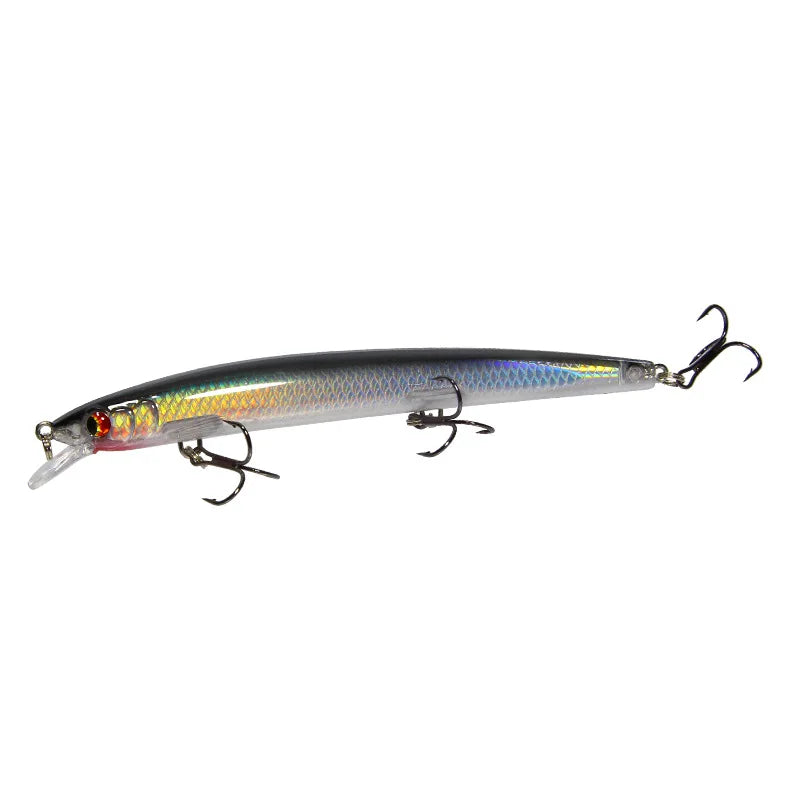 Factory Wholesale Bionic Fishing Lure Minnow 13.5cm 15g Topwater Floating 3D Eyes Hard Baits Wobbler Sea Bass Accessory