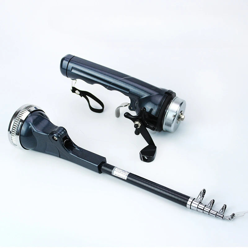 1PC Fishing Rods Foldable Fishing Rod One Body Hidden Wheel with Its Own Fishing Line Portable Pocket Throwing Rod Lure Supplies