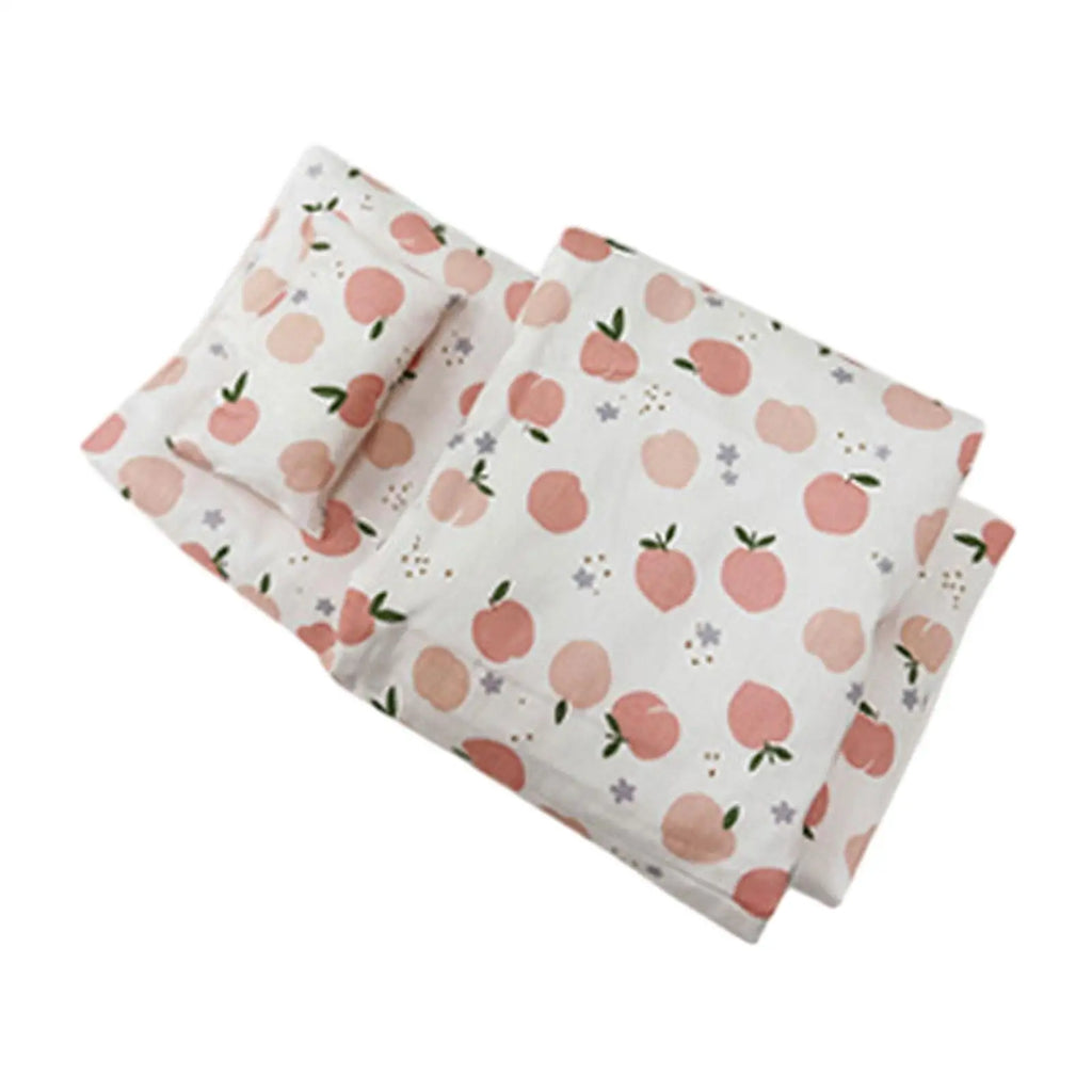 Doll Bedding Set Dollhouse Decoration Include Mattress Quilt Pillow for Doll Cribs Doll Cradles Doll Bunkbeds Doll Beds Supplies