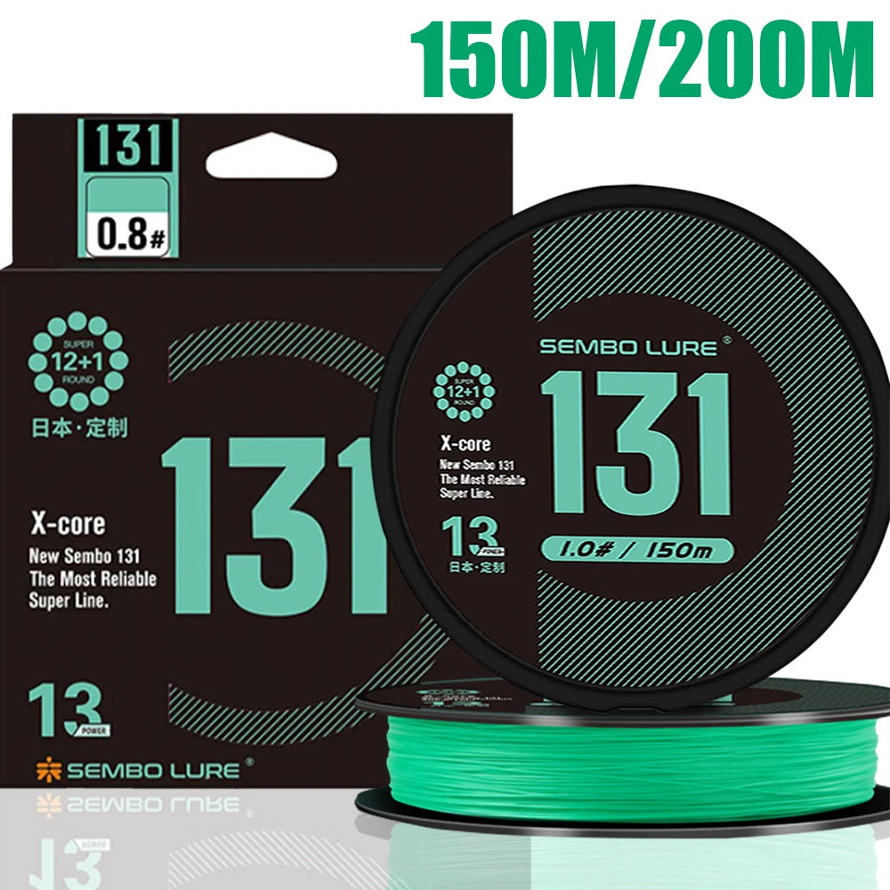 SEMBO 131 Braid Pe Fishing Line Super Strong Braided Line Japan Multifilament Wire For Carp Bass Fishing Line 150M/200M