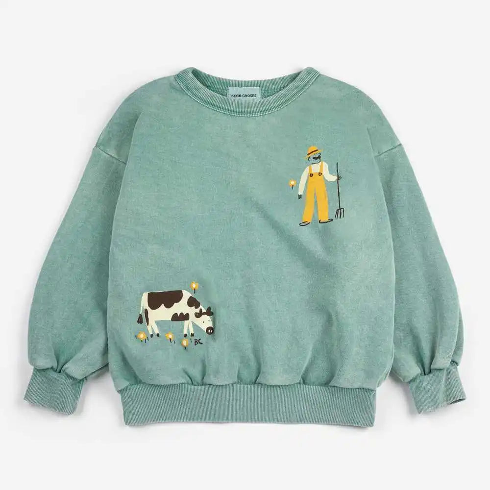 Kids Clothing 26 Boys Girls Hoodie Round Neck Plus Velvet Sweatshirt Girls Winter Clothes Boys Baby Tops Coat Child Clothing