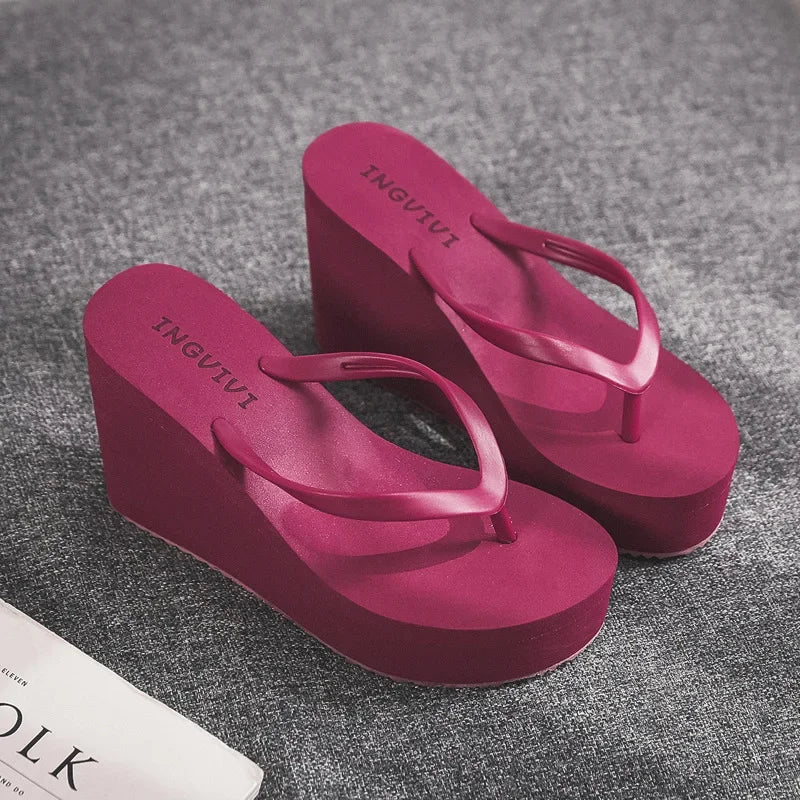 Womens Shoes Comfort Summer Women Wedge Platform Slippers Outdoor Sports Beach Flip Flops Opened Toe Casual Shoes