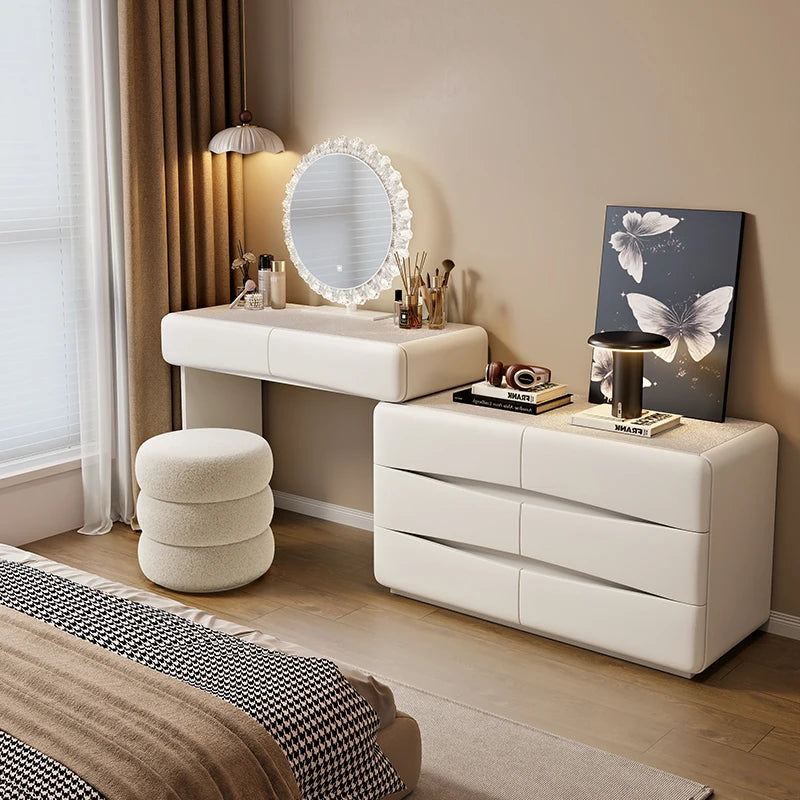 European Trendy Vanity Table Modern Glamour Living Room Wide Vanity Table Corner Aesthetic Meuble Rangement Salon Furniture