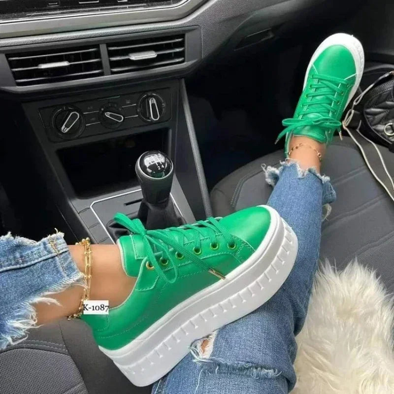 Women's Lightweight Platform Vulcanized Sneakers