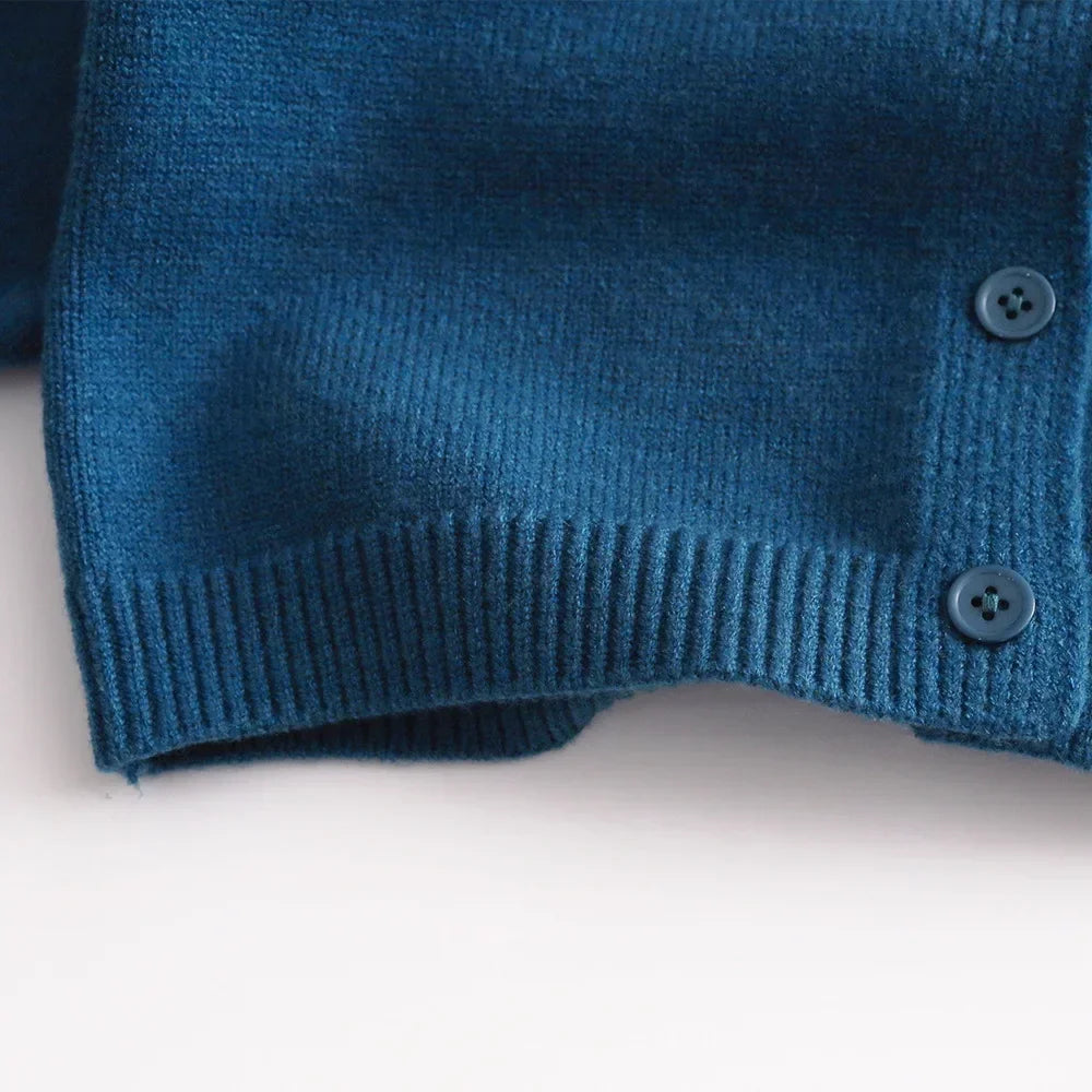 2-7 Y Kids Clothes Autumn Girls Sweaters Singlebreast Boys Knitwear Girls Knit Outfit Chidren Outfit