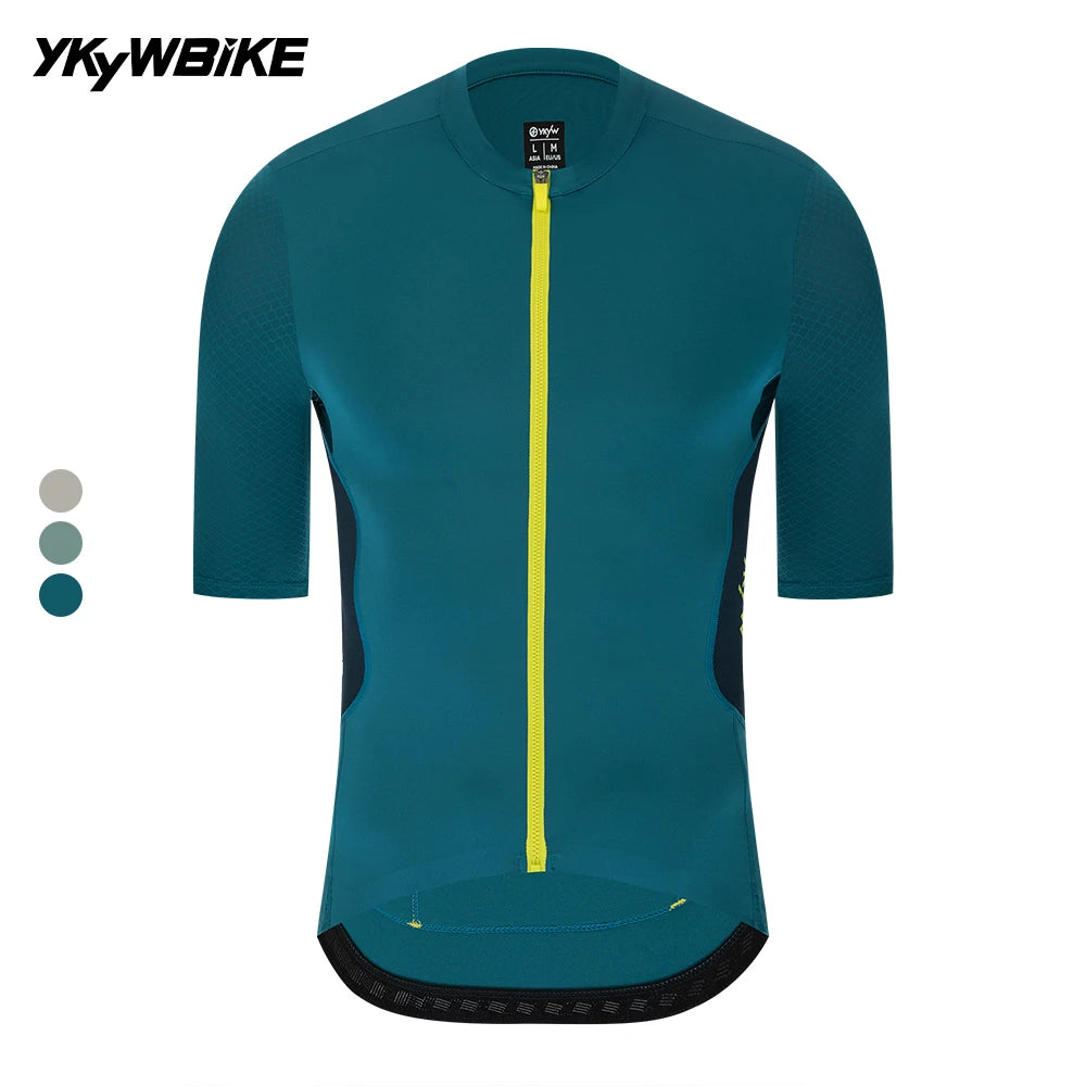 YKYWBIKE 2025 Men's Cycling Jersey Velocity X-Cool Race Pro Summer Breathable Short Sleeve Bike Shirt Honeycomb Bicycle Clothing