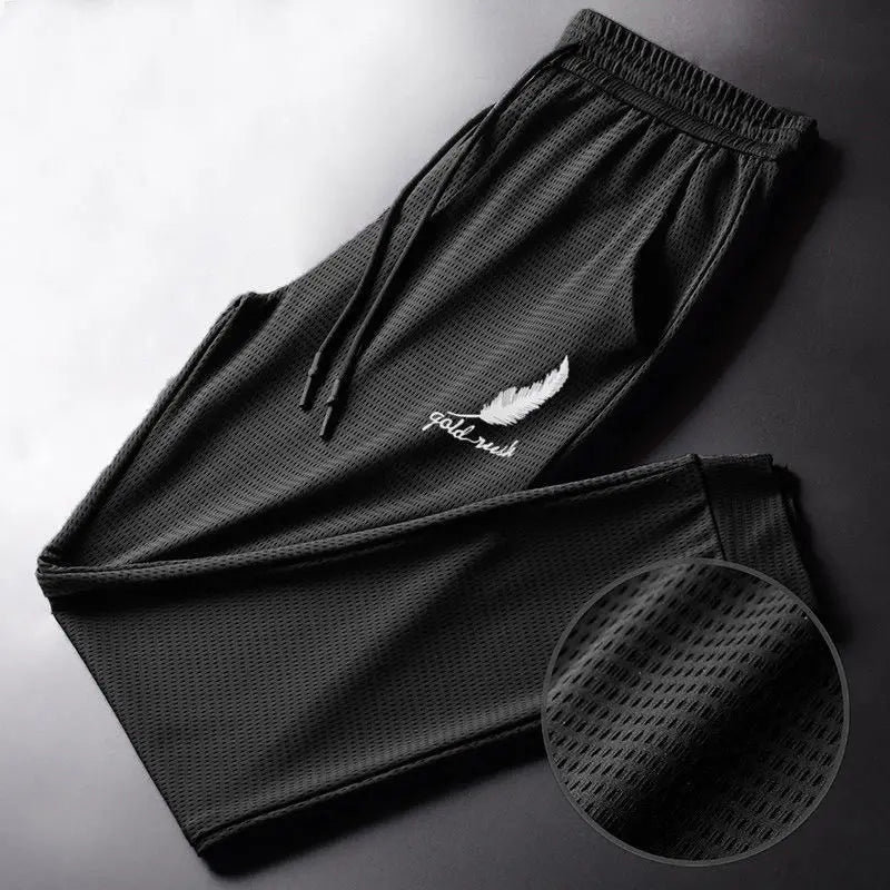 Summer Fishing Pants Outdoor Green Fishing Trousers feather Mesh Quick Dry Sport Thin Breathable Fishing Clothes Men Casual