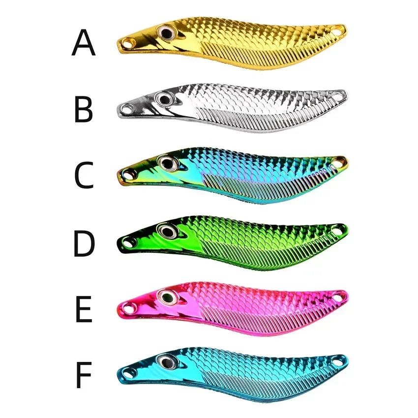 1PC 7g-20g Metal VIB Leech Spinners Spoon trout fishing Lures Artificial Bait Saltwater Trolling Wobblers Night Fishing Tackle
