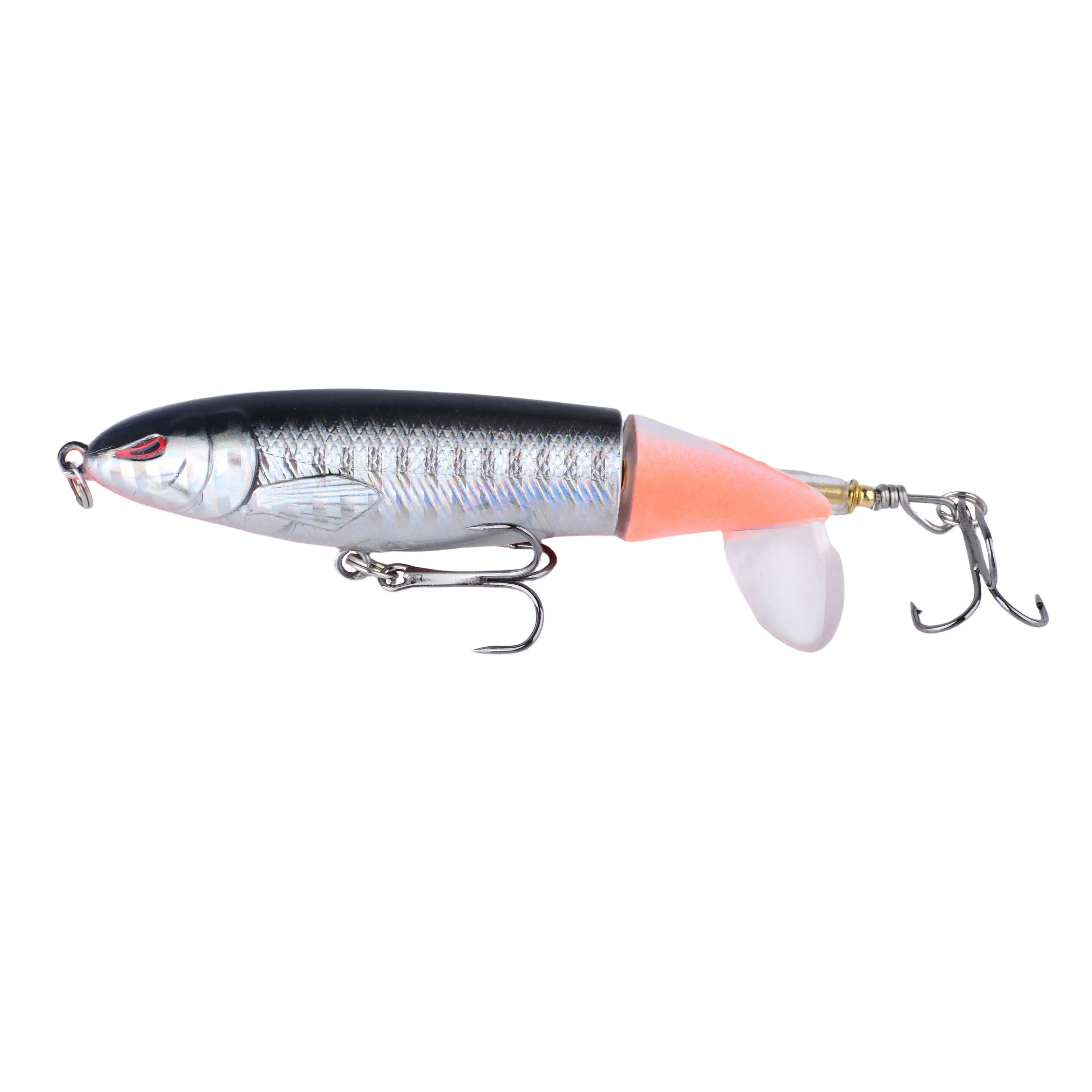 1Pc Fishing Lures Whopper Popper Topwater Artificial Bait Hard Rotating Tail Fishing Tackle