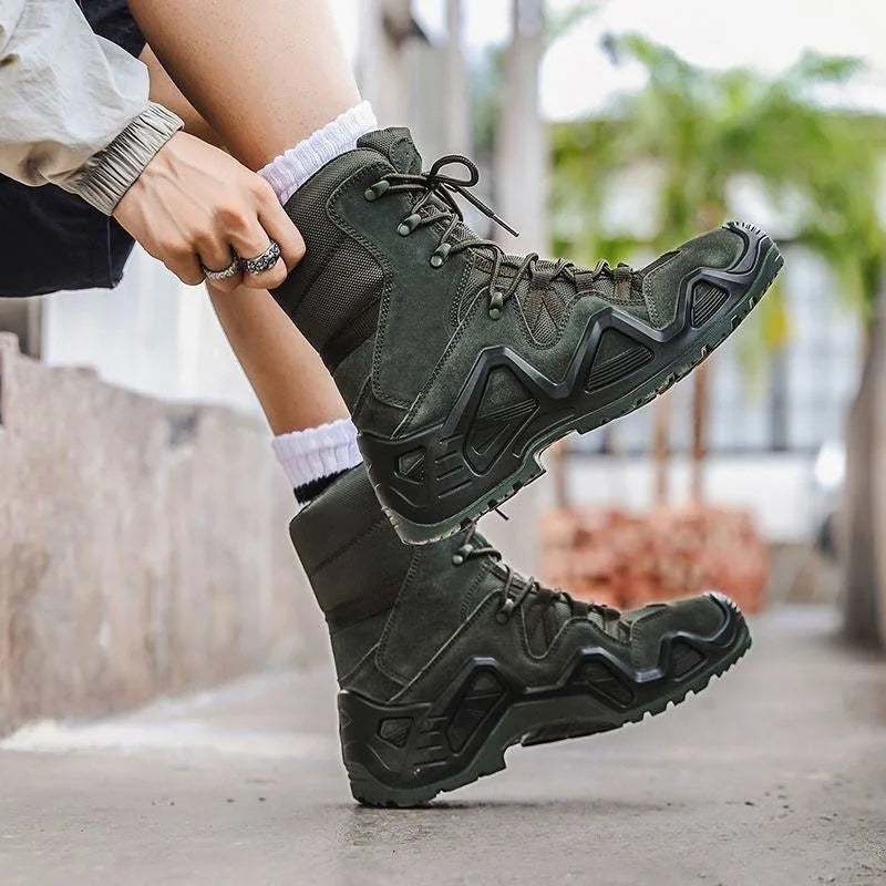 Men Tactical Boots Outdoor Climbing Hunting Boots Desert Training Boot Non-slip Hiking Boots for Men High-top Sneakers Botas2025