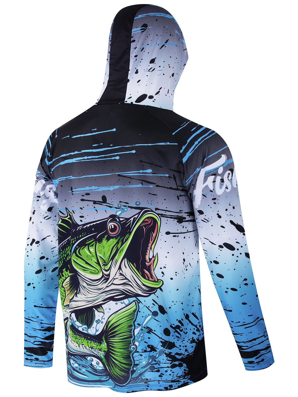 Fishing Shirt Hooded Men Fishing Clothes Outdoor Summer Mask Hoodie Sun Uv Protection Performance Jersey