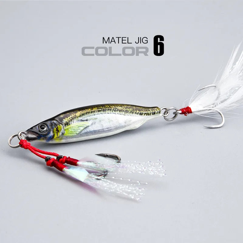 3D Printing Bass Fish 10g-80g Bait Tackle TroutShore Drag Cast Sea Fishing Tuna Slow Jigging Lure Saltwater Hook