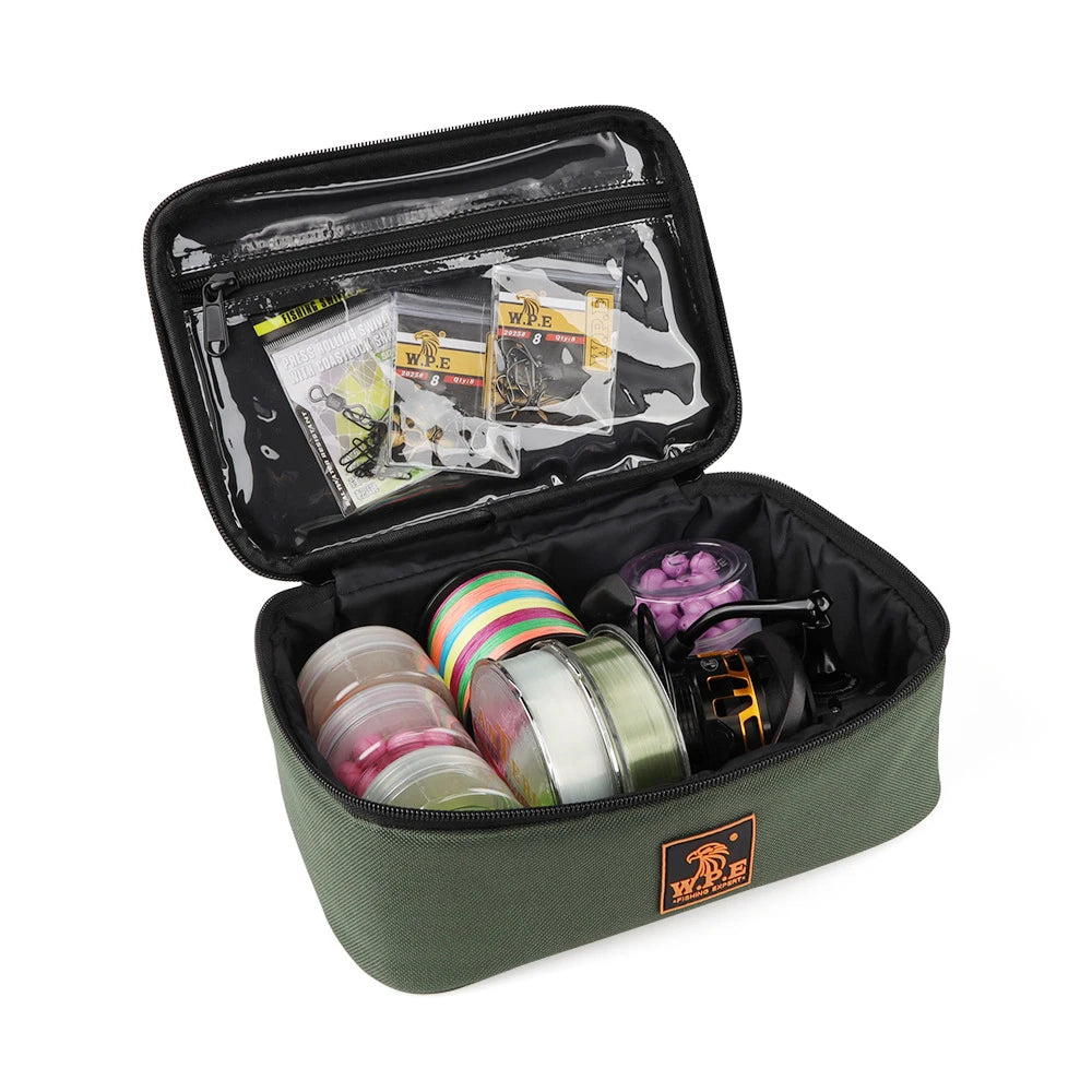 Fishing Tackle Bag Water-resistant Fishing Lure Reel Storage Bag Fishing Gear Accessories Carry Bag Case