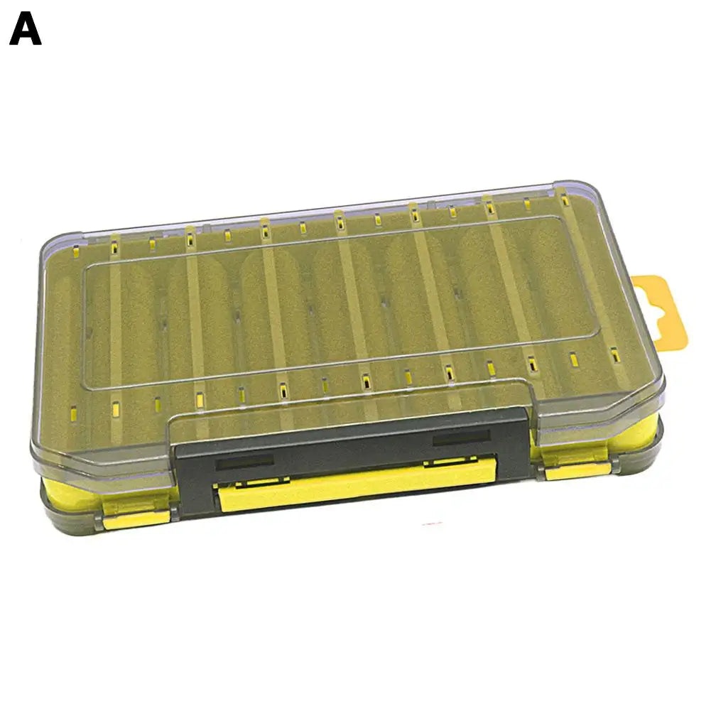 Fishing Tackle Box Lure Storage 14 Compartments Double Sided Open Case Strength Container Baits Gear Accesorios Pesca Tools Set