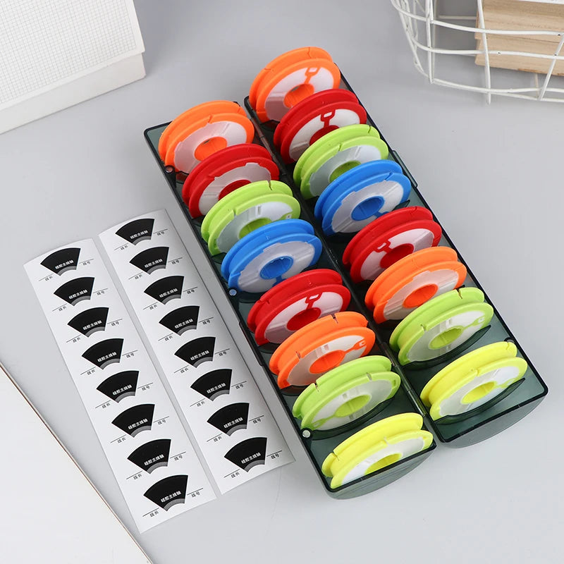 High-Quality Fishing Tackle Supplies: Portable Box, 4-16 Axis Silicone Coil, Rainbow Fishing Line Rolling Board