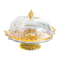 Decorative Kitchen Platter with Lid Cupcake Candy Display Tray Multifunctional Salad Bowl Cake Stand for Candy Cupcake Muffins