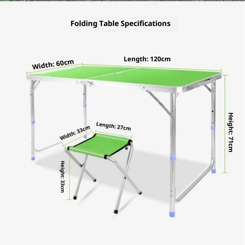 Portable Folding Camping Table Picnic IGT Accessories Lightweight Aluminum Adjustable Height Compact Sturdy Hiking RV Tailgate