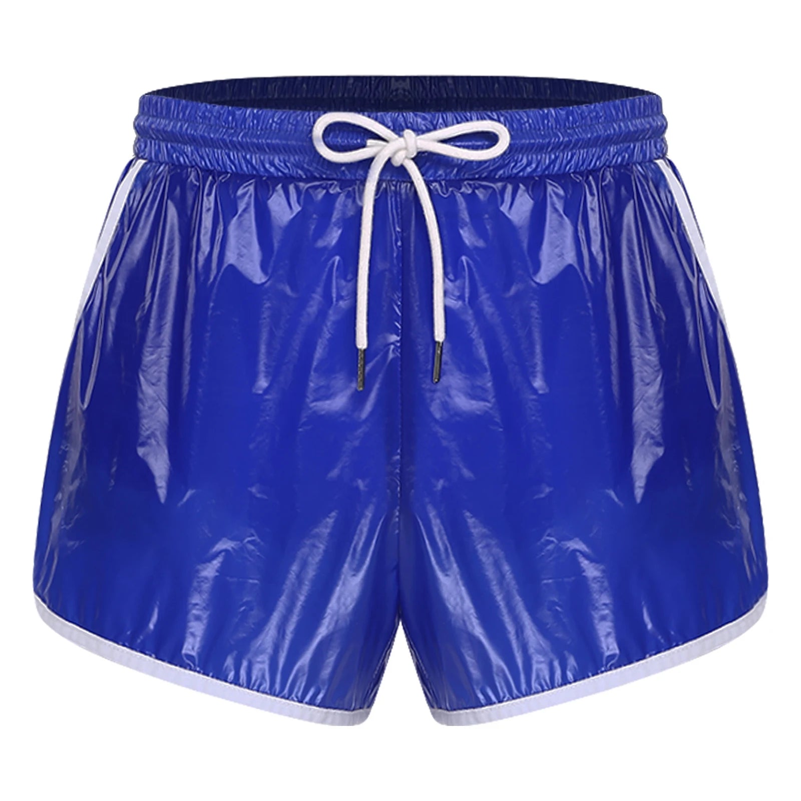 Mens Swimsuit Drawstring Seams Swim Shorts with Pockets Waterpoof Swimming Trunks Shorts Elastic Waistband Swimming Bathing Suit