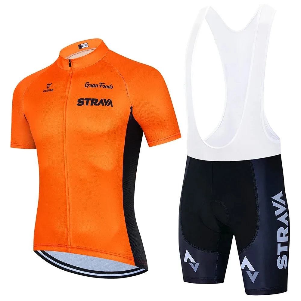 STRAVACycling Clothes For Men Cycling Sets Mountain Bike Clothes Man Summer Cycling Suit Cycling Pants Cycling Shirt Equipment