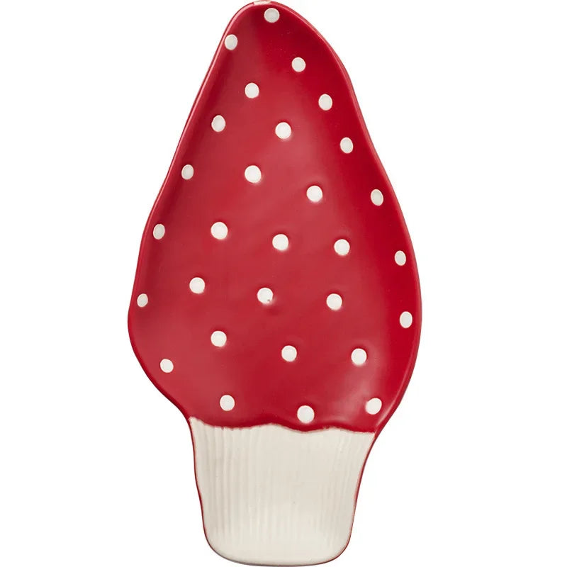 Red Mushroom ceramic Coffee Mug Dinner Plates Noodle Bowls Salad Bowls Teapot Cakepan Afternoon Tea Party Gift for Girl