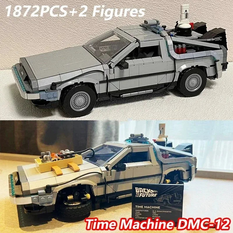 New technology 10300 best-selling toys  time-traveling back to the future machine building blocks, car models, and gifts