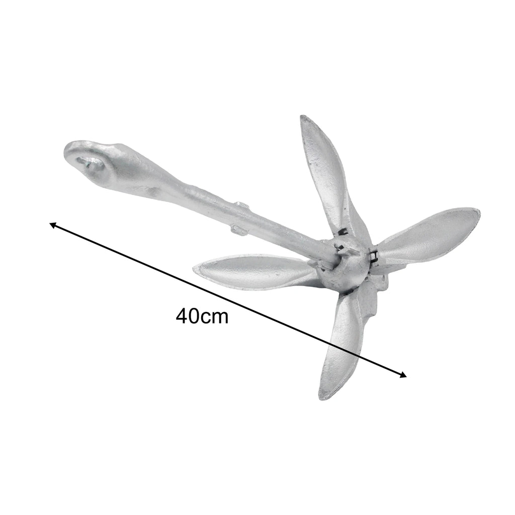 Grapnel Boat Anchor Portable For Paddle Boards Small Watercrafts Canoes Foldable Grapnel Boat Anchor Galvanized Sturdy