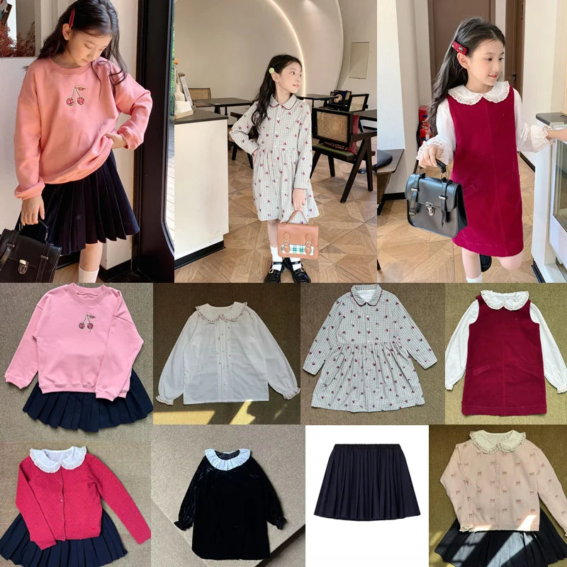 Children's Clothing In Stock Kids Girls Long Sleeve Princess  2025 Autumn Sweatshirts Knitted Sweaters Cardigan Fashion Blouse
