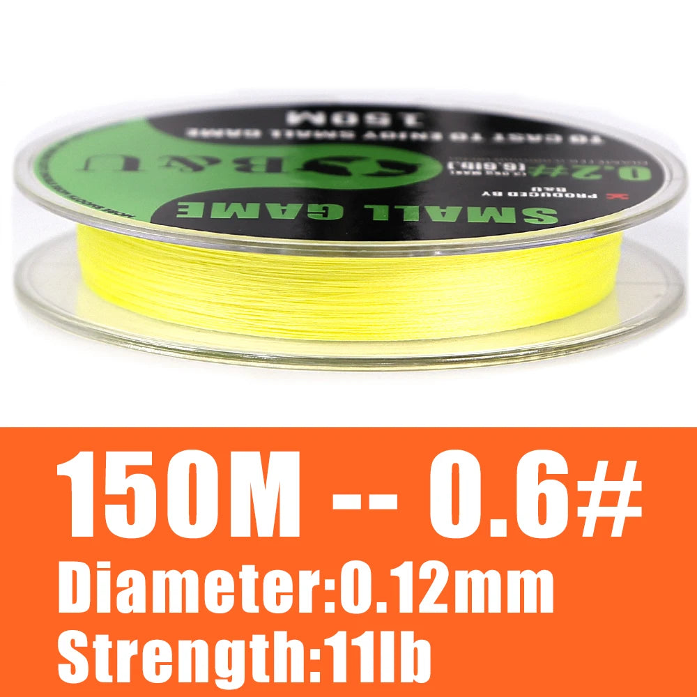 B&U 150m Micro Fishing Lines Saltwater Long Casting Fishing 4 Strands Braided PE Japan Monofilament Fishing Line Set Leader Line