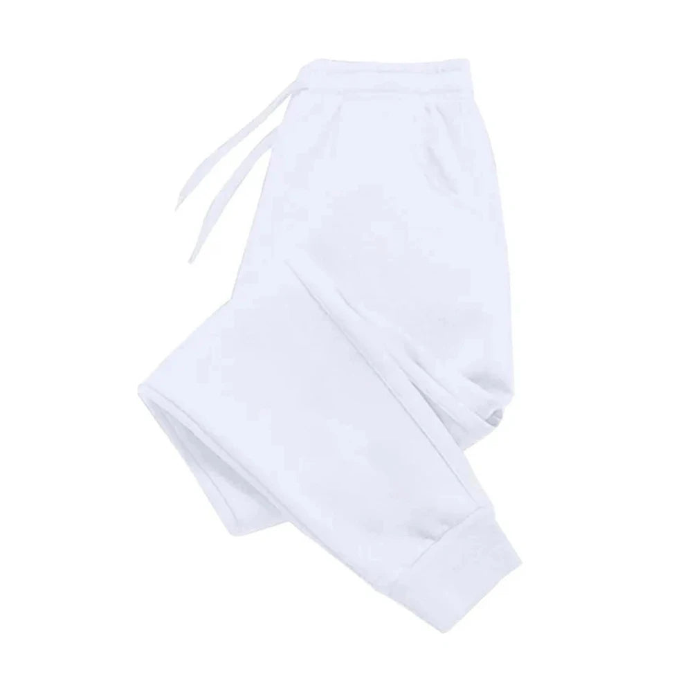 Men's Casual Pants Autumn Winter Fleece Sweatpants Men Running Jogger Sports Gym Trousers Fashion Solid Color Workout Long Pants